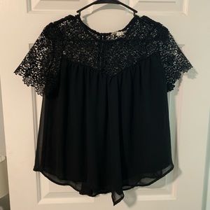 LA Hearts | Black Lace Blouse